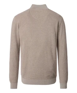 Trui met rits beige