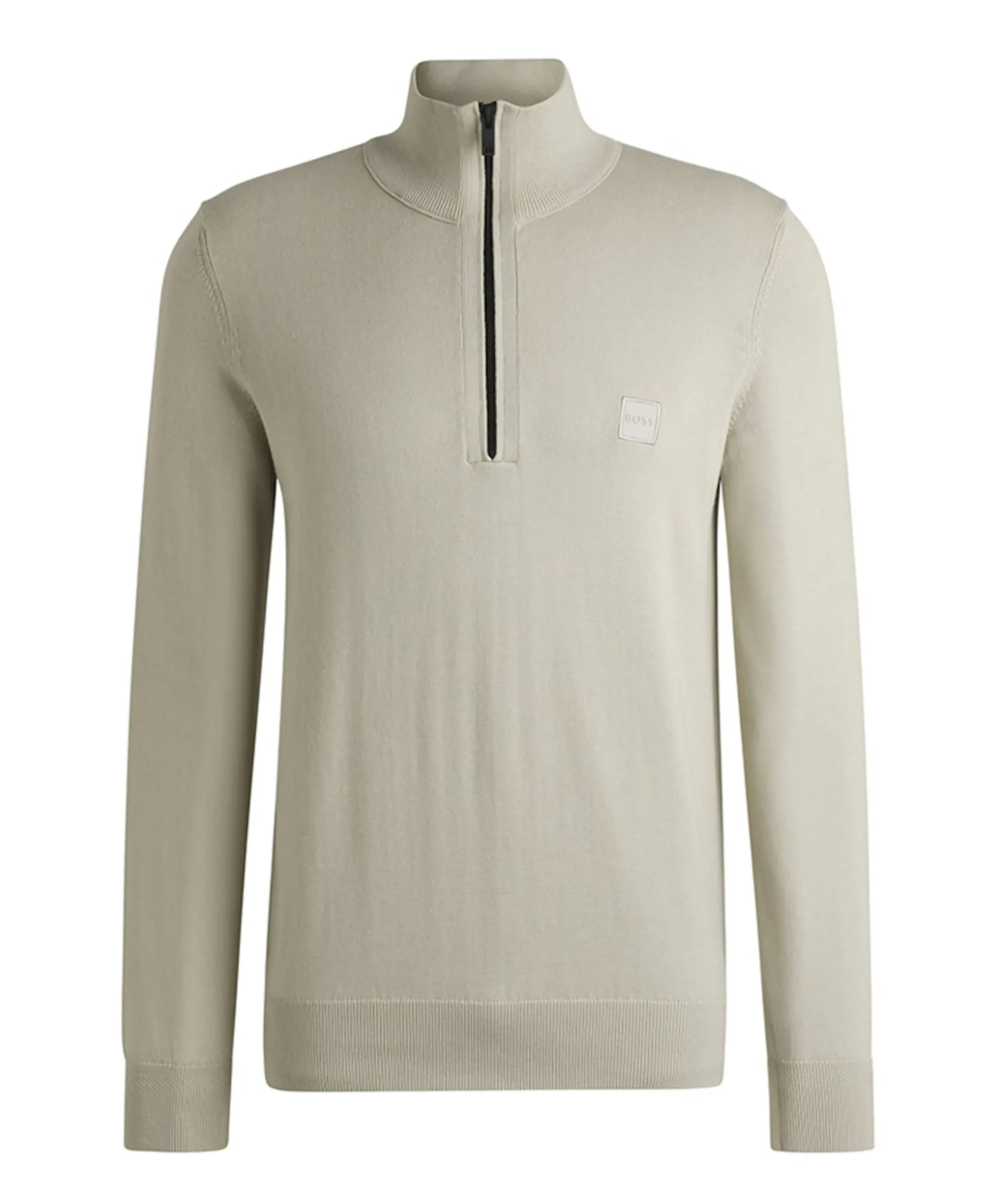 Trui met rits beige