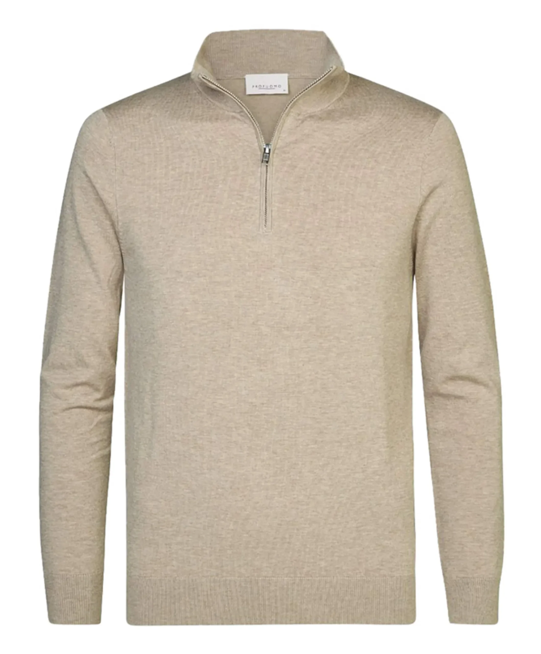 Trui met rits beige
