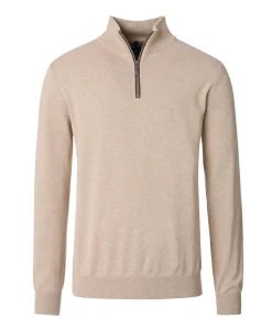Trui met rits beige