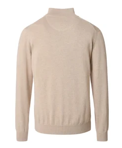 Trui met rits beige