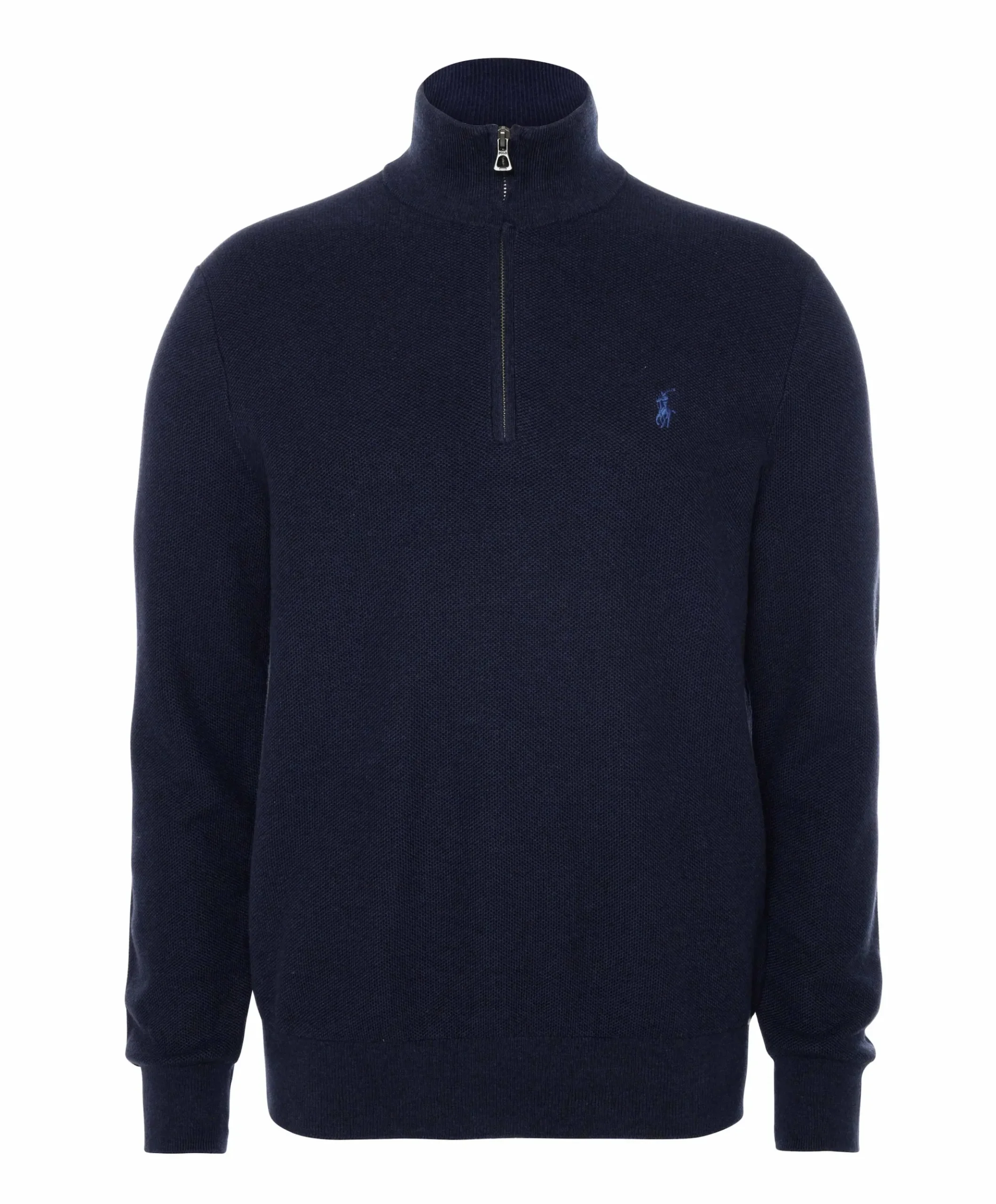 Trui met rits blauw