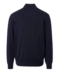 Trui met rits blauw