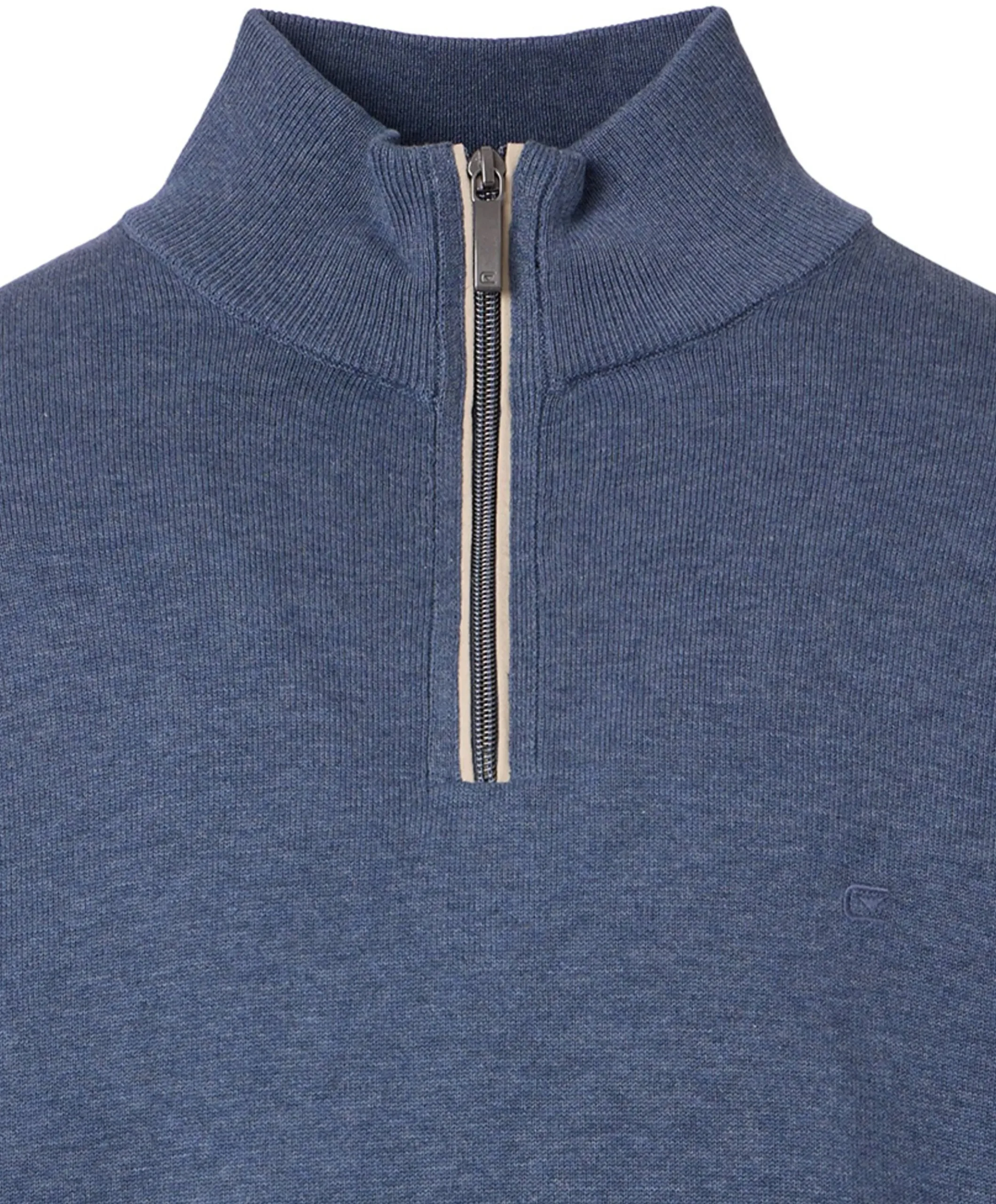 Trui met rits blauw