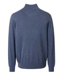 Trui met rits blauw
