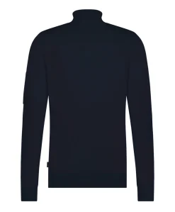 Trui met rits blauw