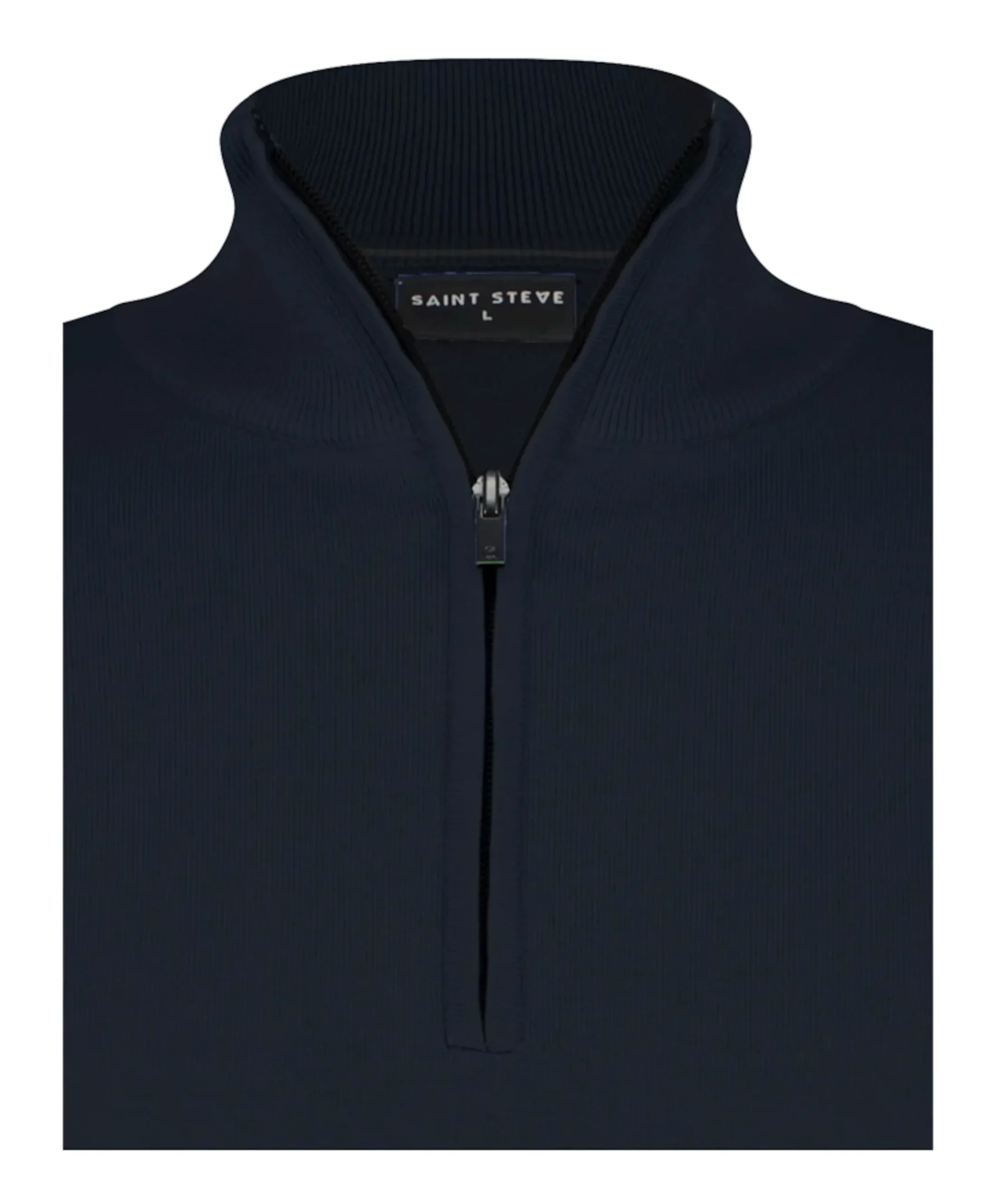 Trui met rits blauw