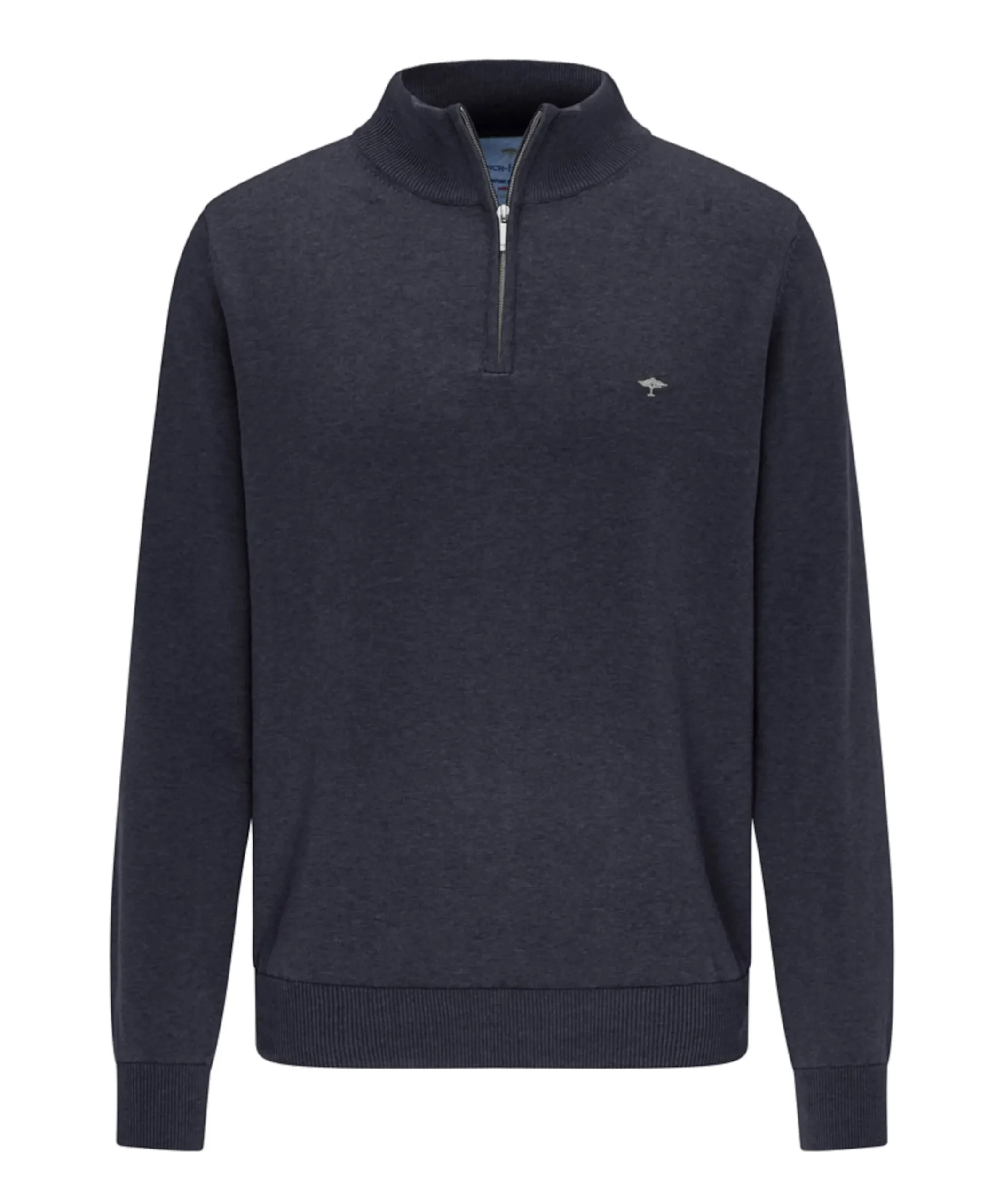 Trui met rits blauw