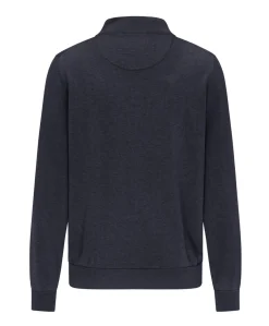 Trui met rits blauw