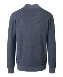 Trui met rits blauw