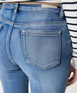 Turn-up dames jeans blauw