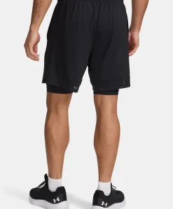 Ua Tech Vent 2in1 Short-blk heren shorts zwart