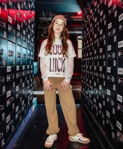 Uni meisjes broek beige