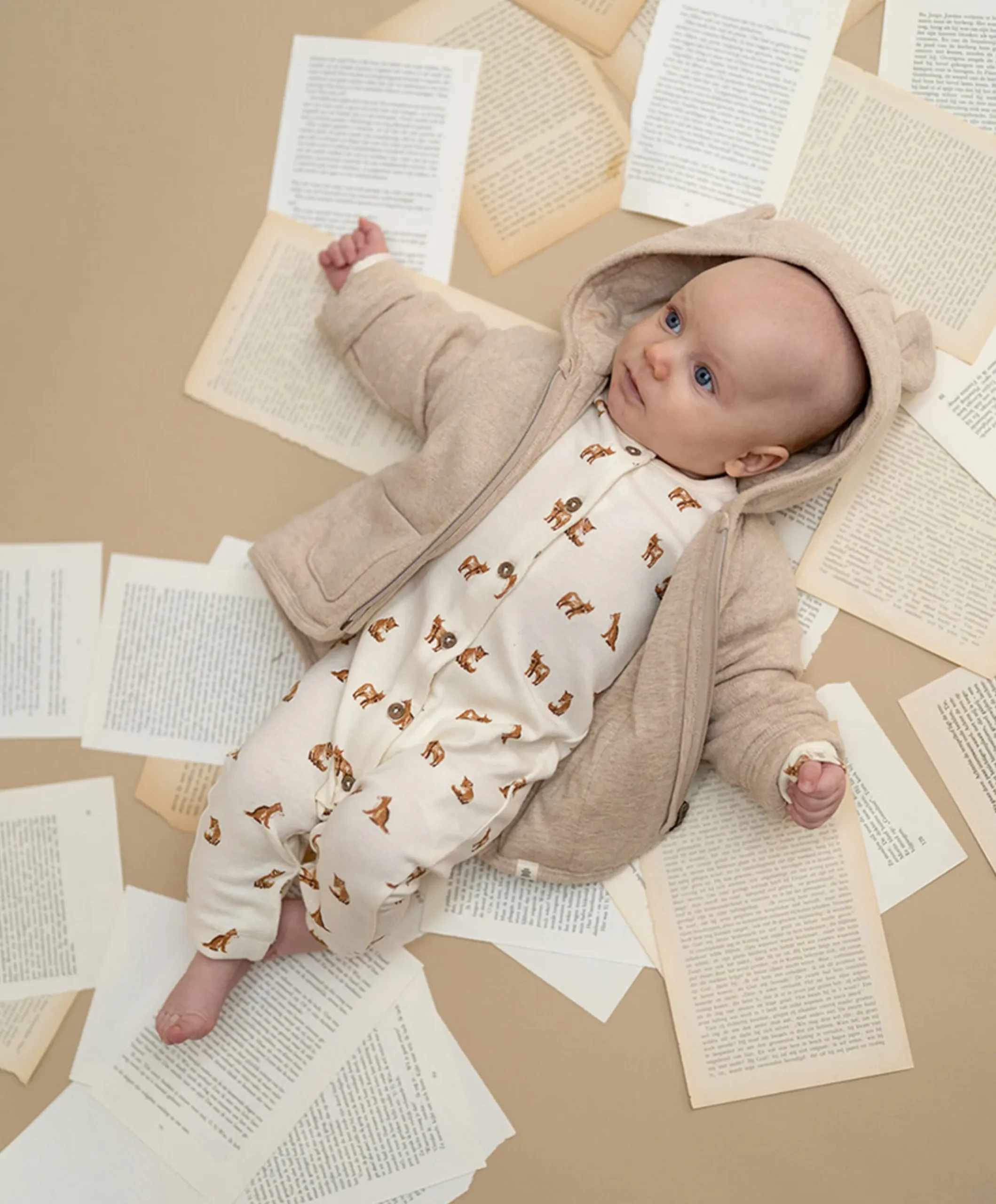 Uniseks babypakje beige