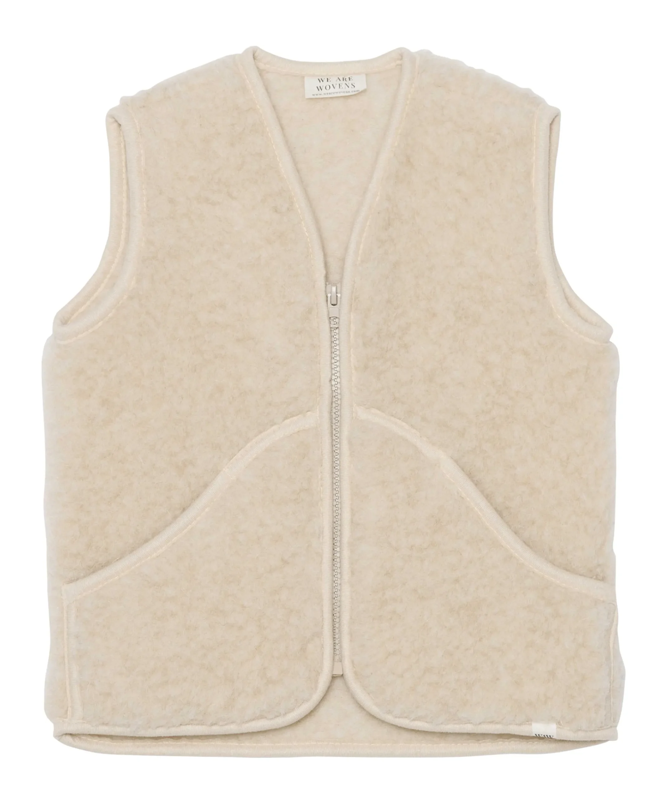 Uniseks gilet beige