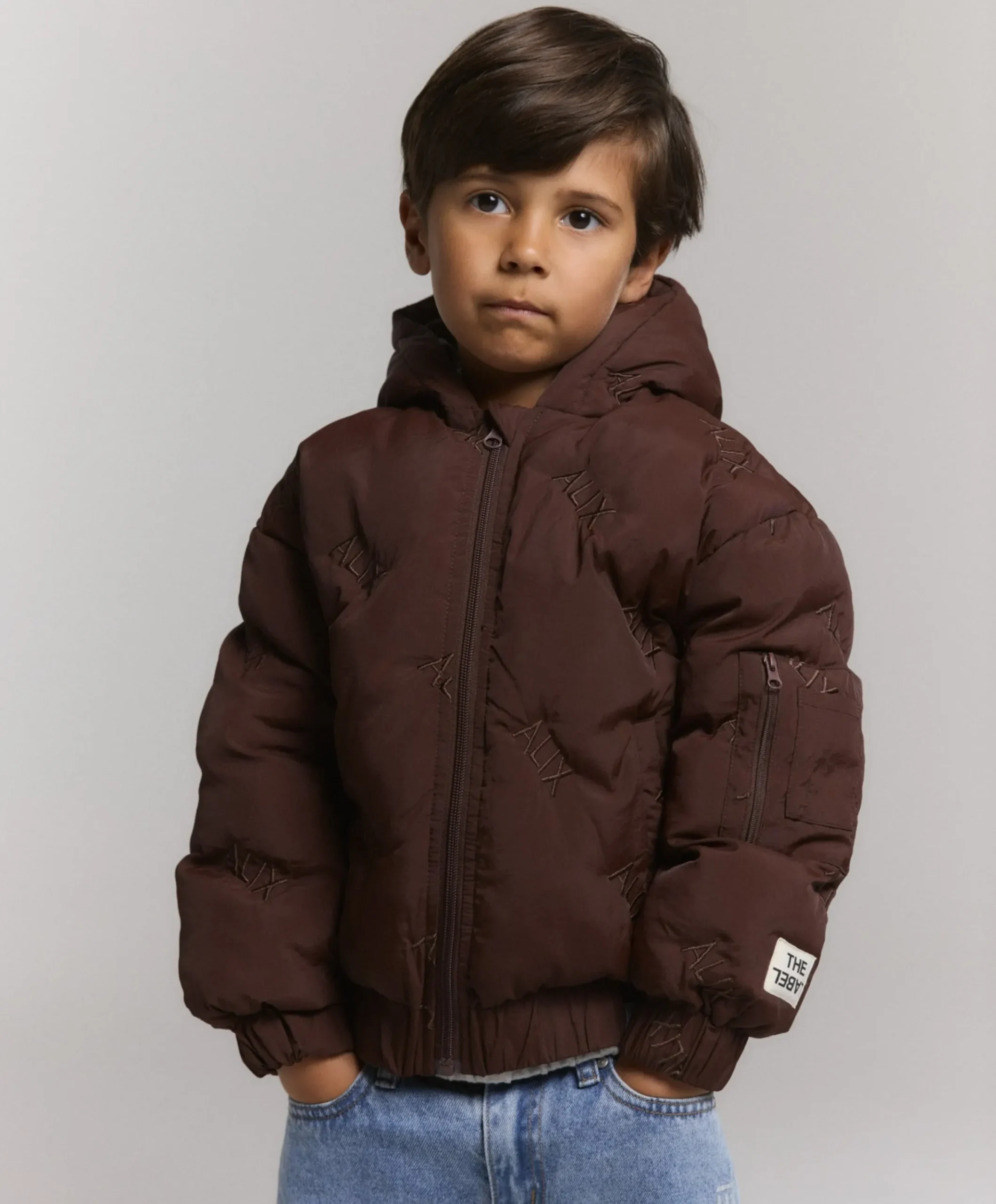 Uniseks jas bruin