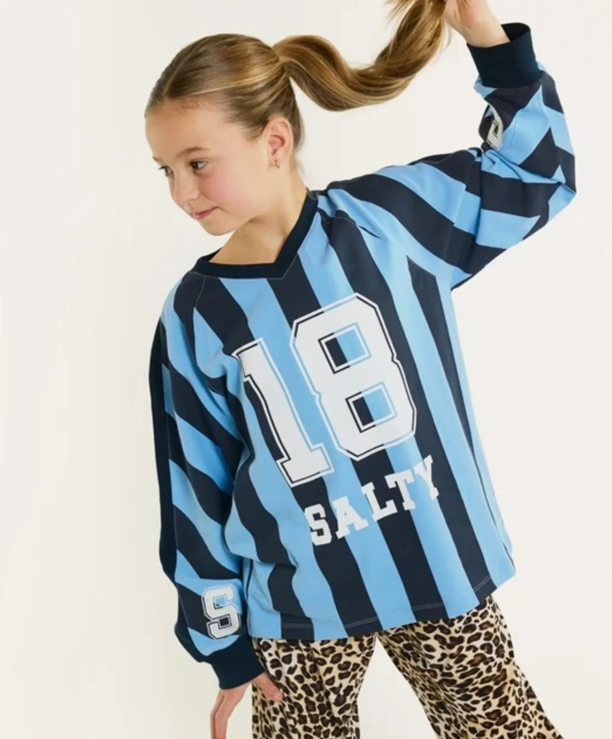 Uniseks longsleeve blauw