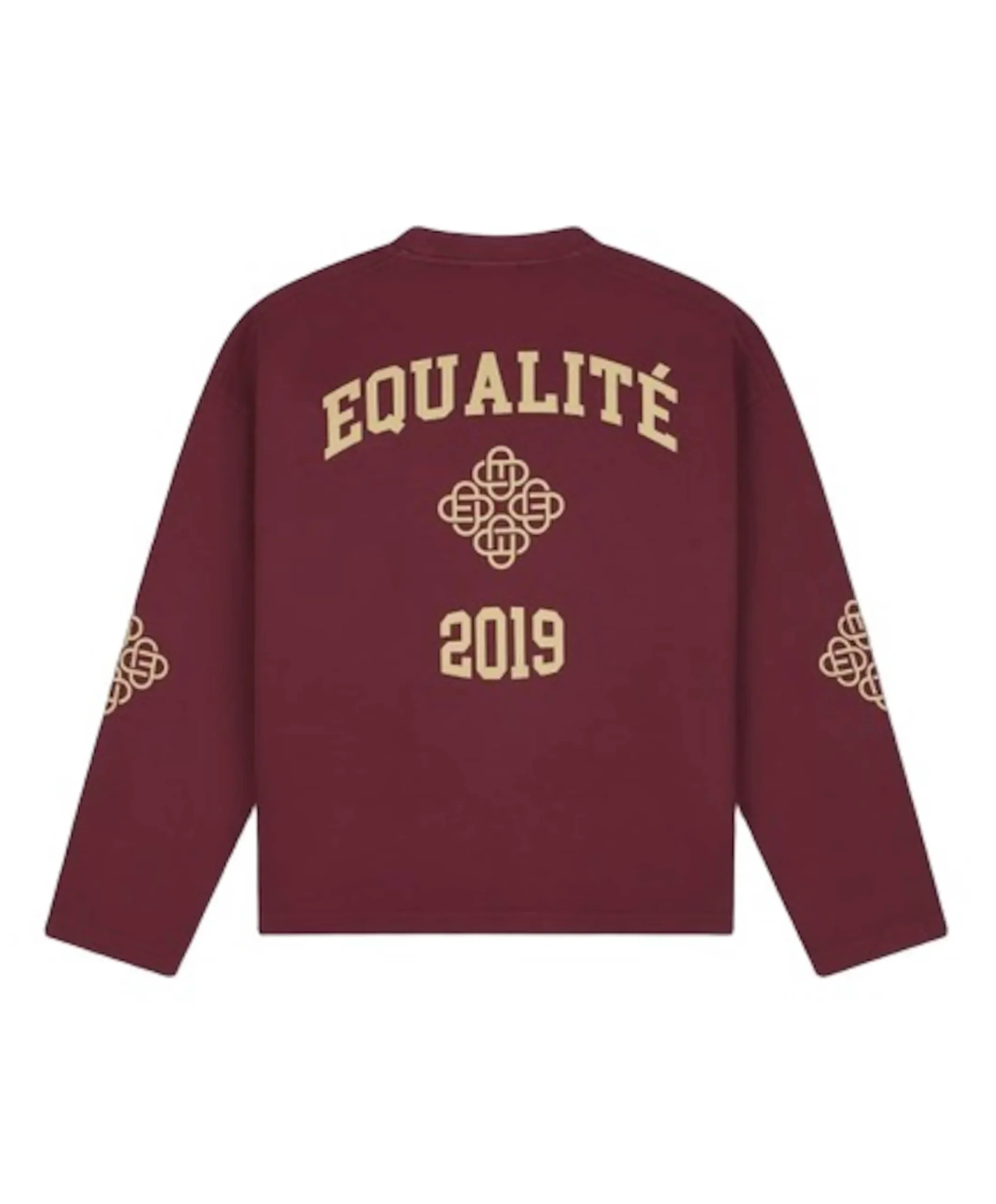 Uniseks longsleeve bordeaux