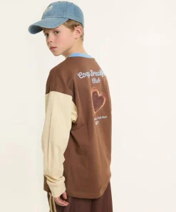 Uniseks longsleeve bruin