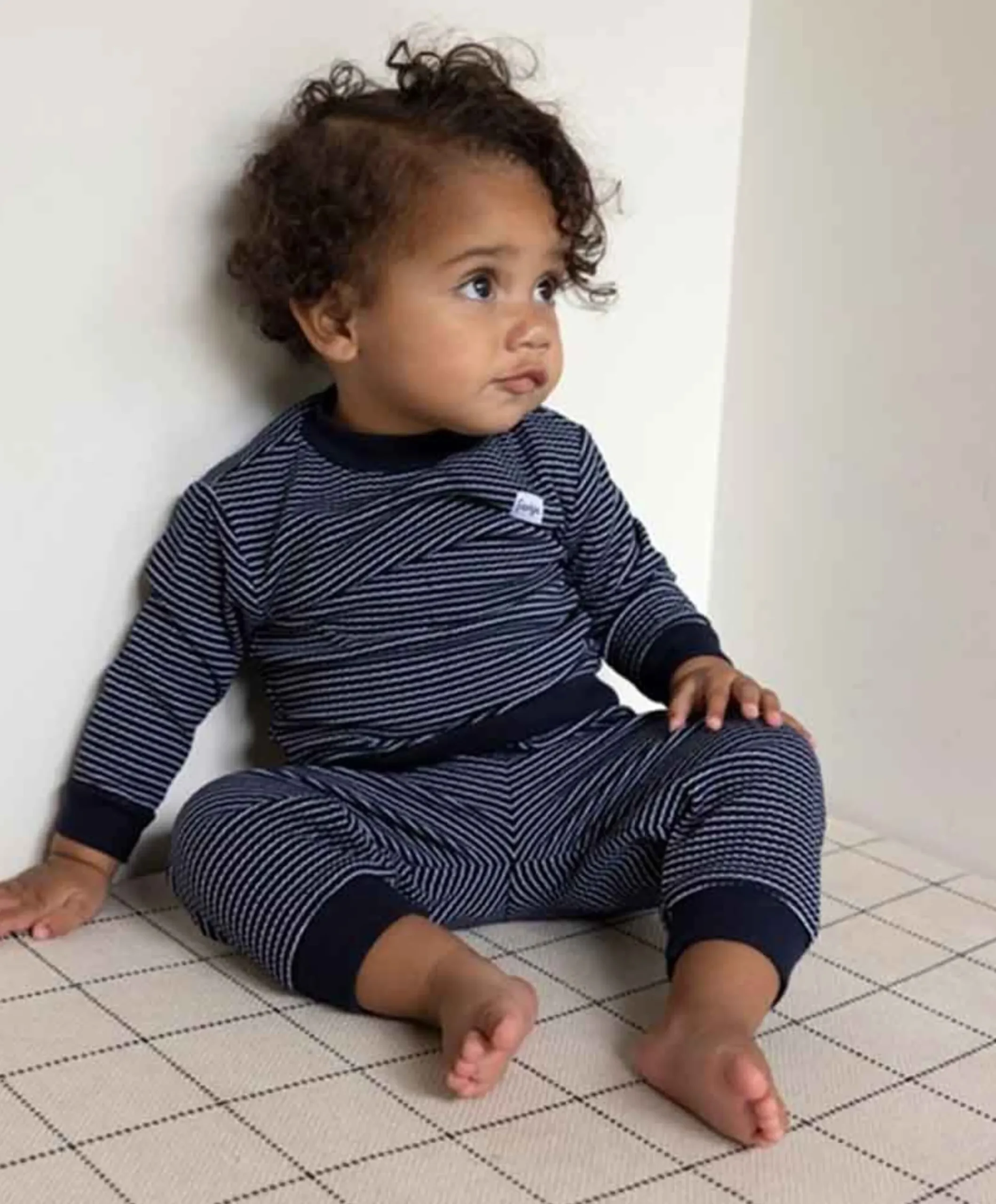 Uniseks pyjamaset blauw