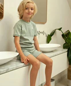 Uniseks pyjamaset groen