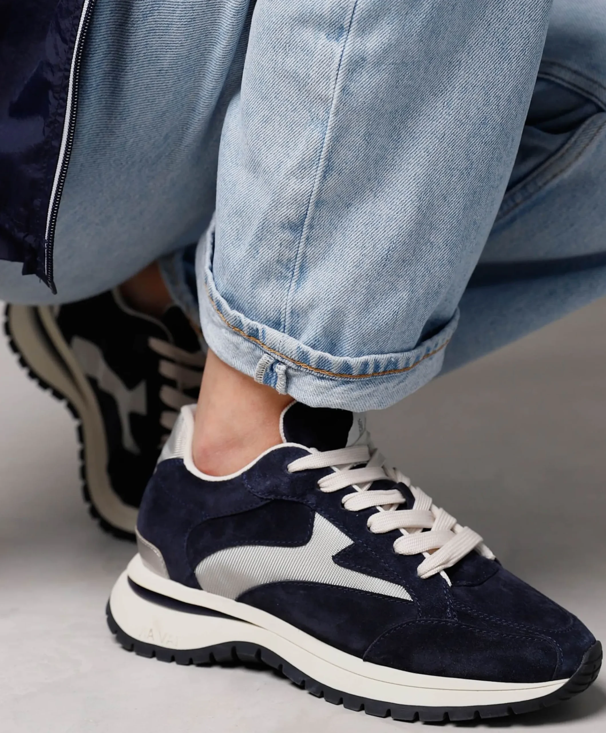 Usher Riggs dames sneakers blauw