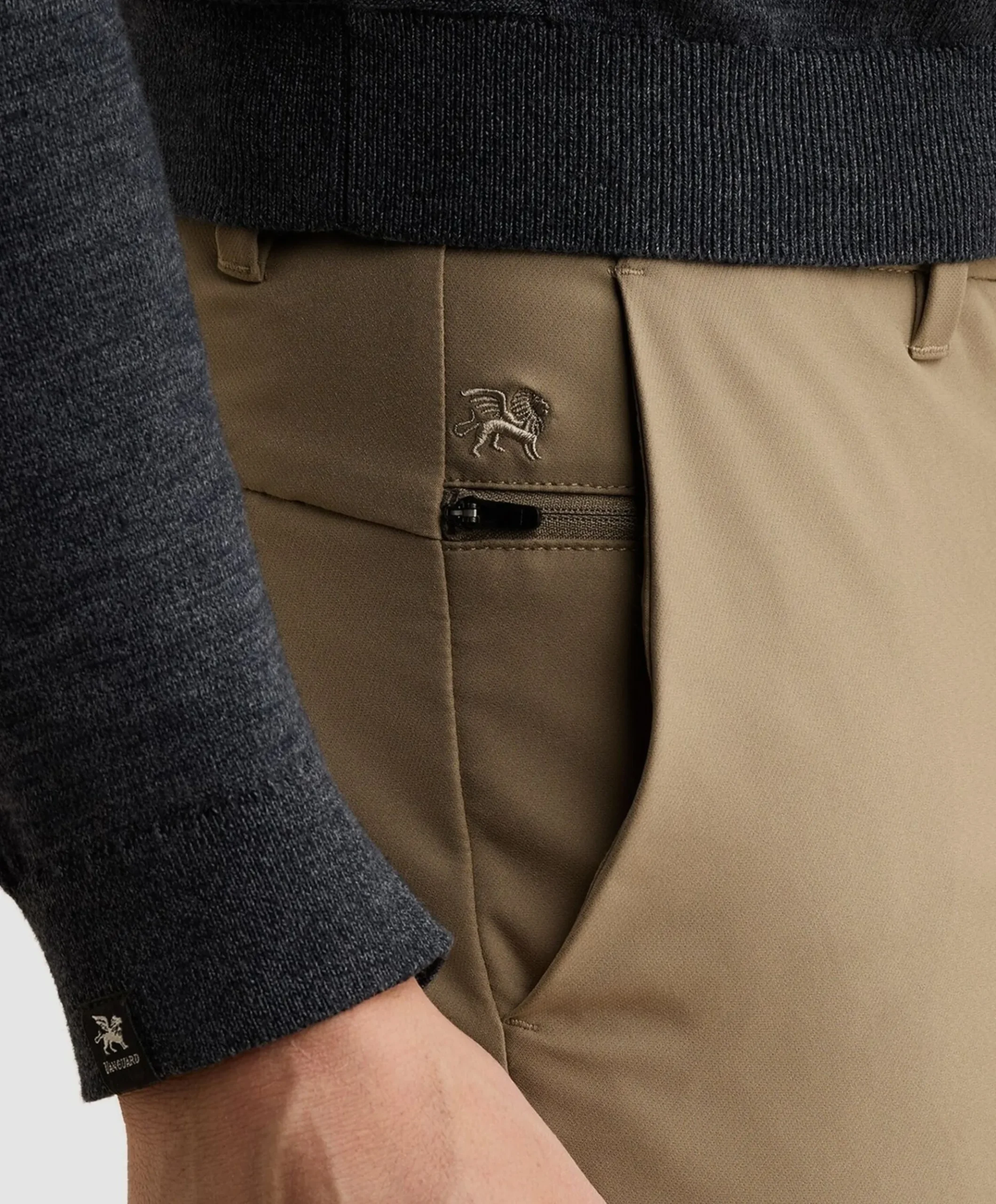 V12 CHINO TECH STRETCH heren broek beige
