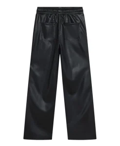 Vegan Leather jongens broek zwart