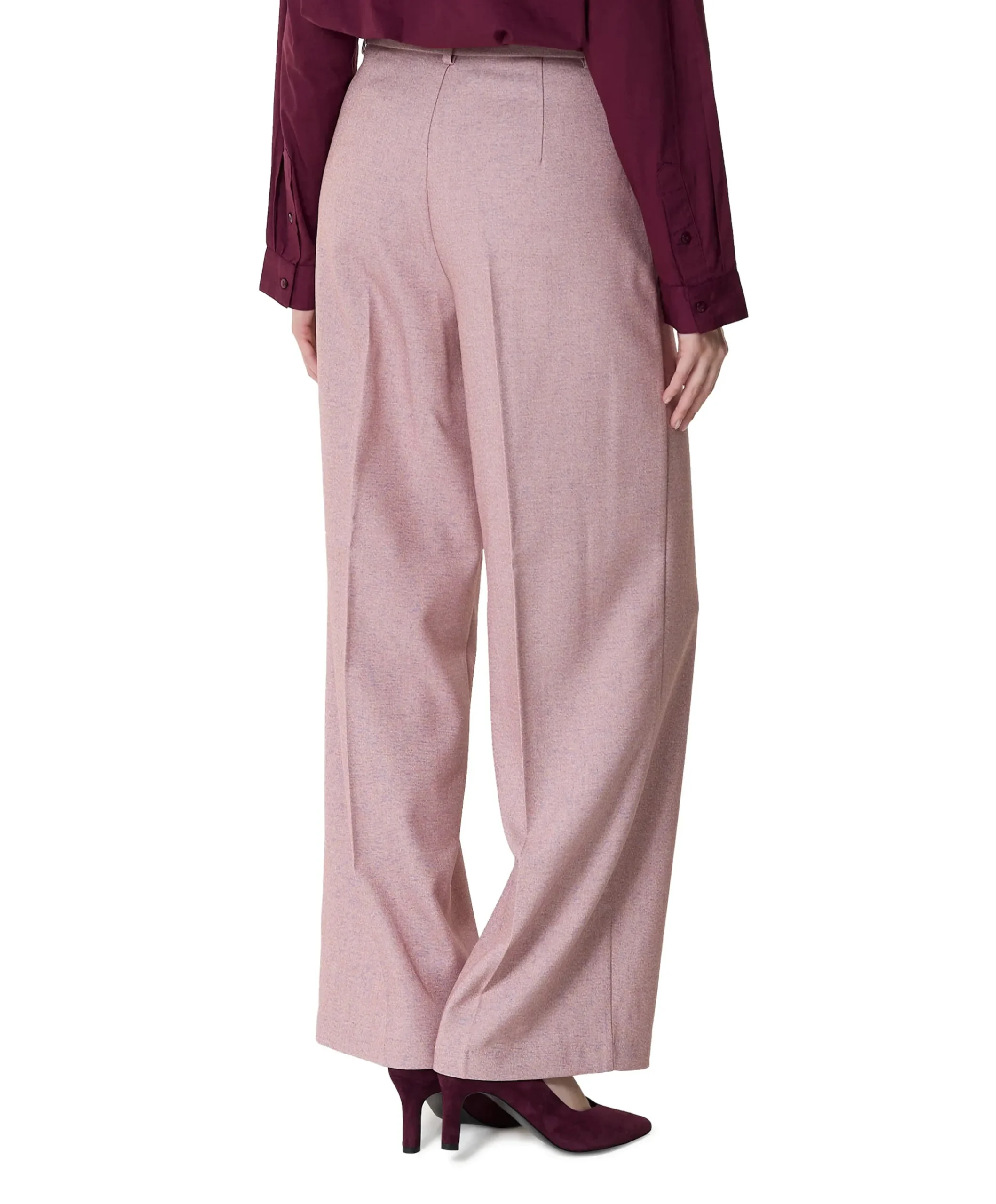 VIKEEP HW WIDE TAILORED PANTS dames broek roze