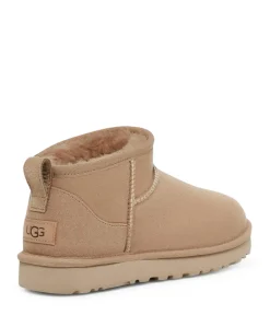 W classic ultra mini dames enkellaarzen beige