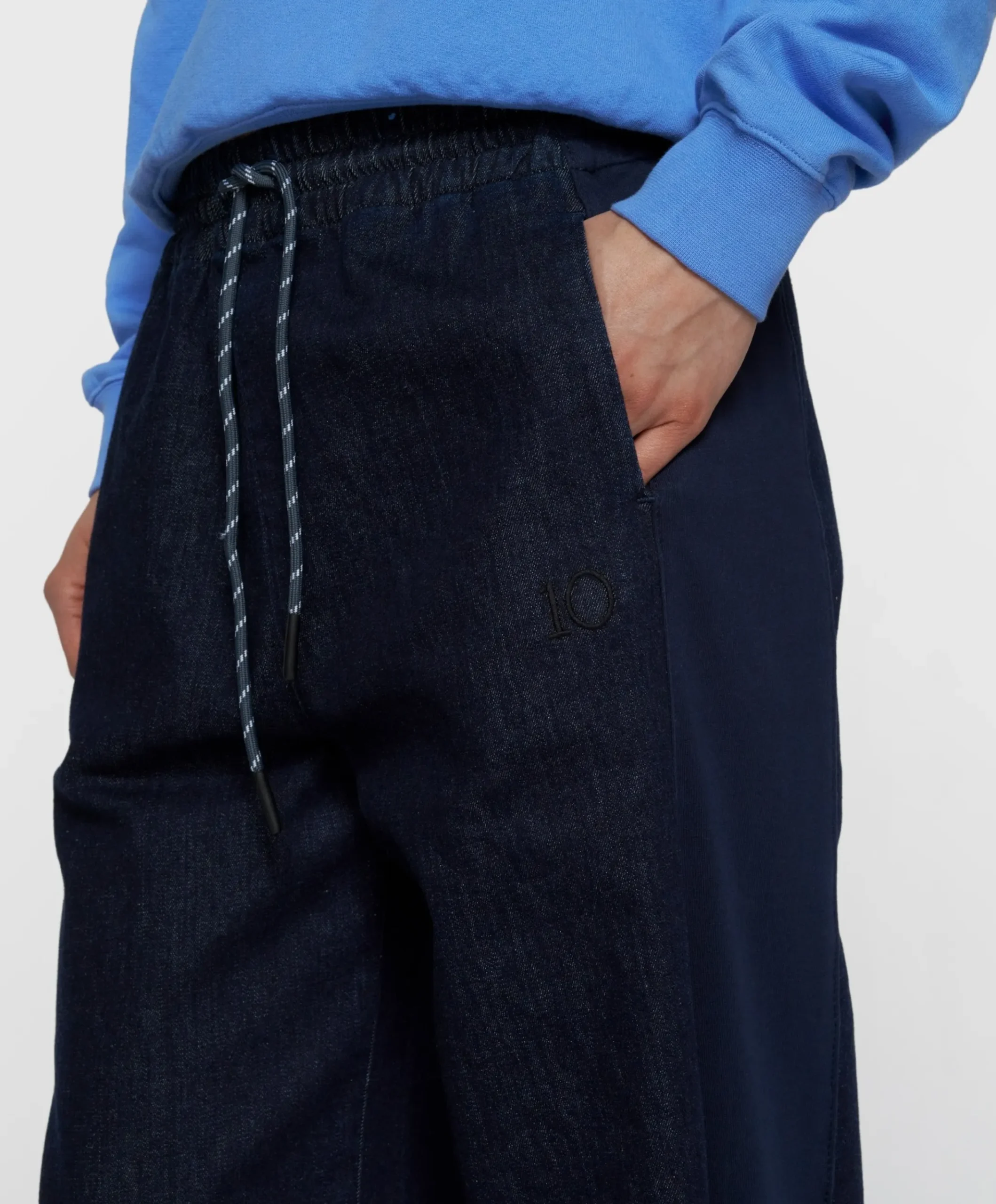 western chambray dames broek blauw
