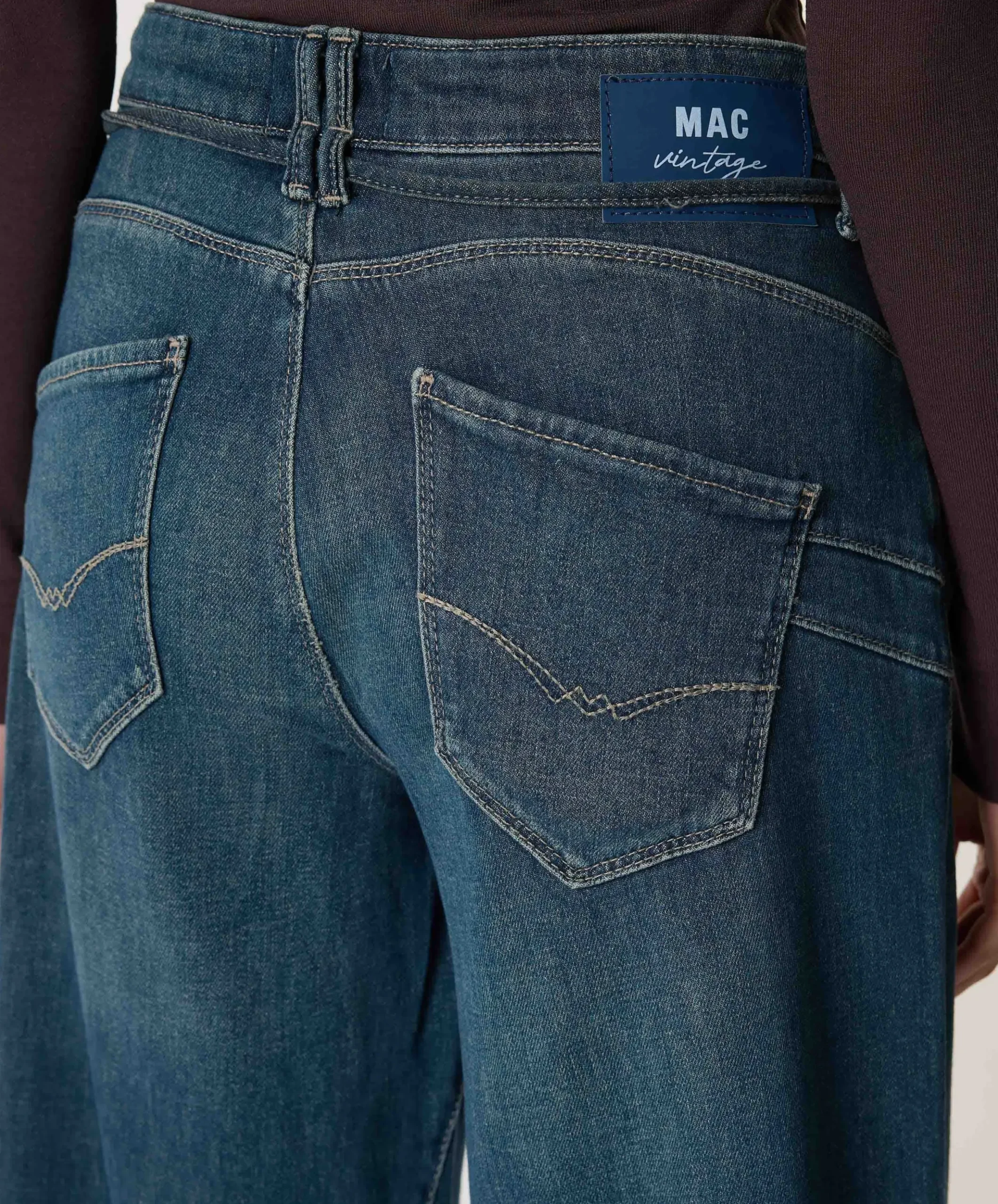WIDE dames jeans blauw