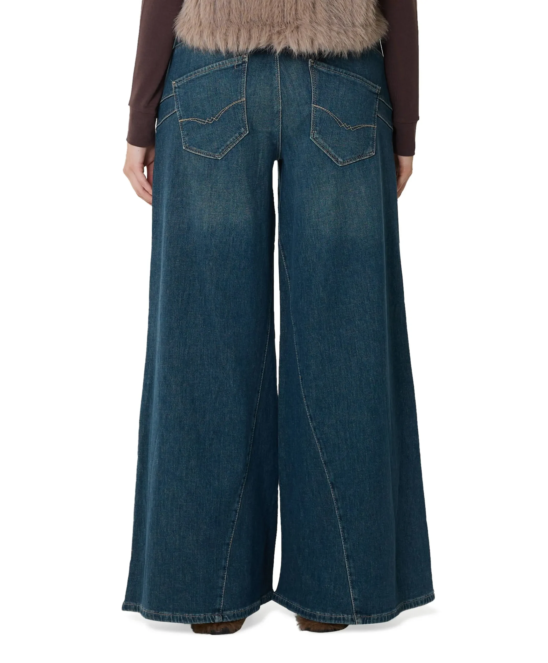 WIDE dames jeans blauw