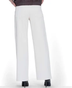 Wide dames jeans ecru