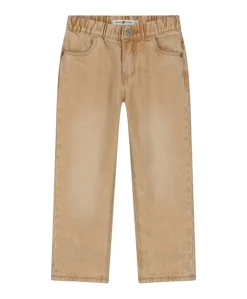 Wide Fit Full Elastic jongens broek beige