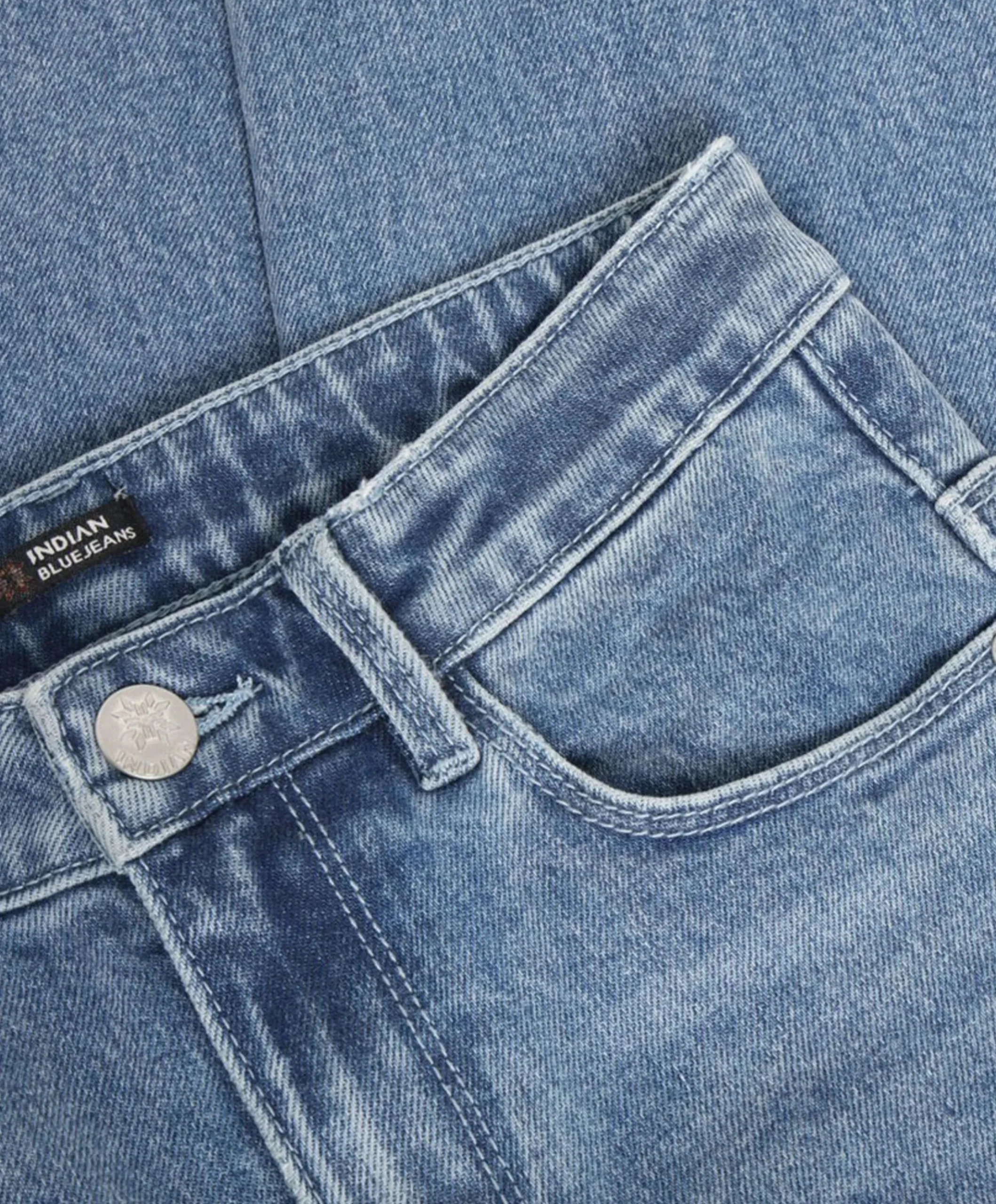 Wide Fit meisjes jeans blauw