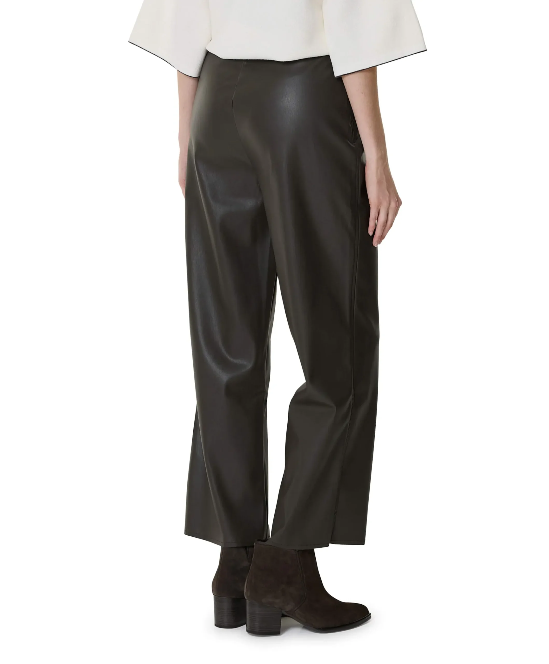 Wide leg dames broek bruin