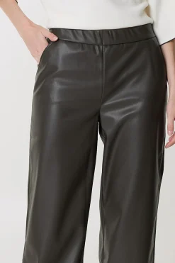 Wide leg dames broek bruin