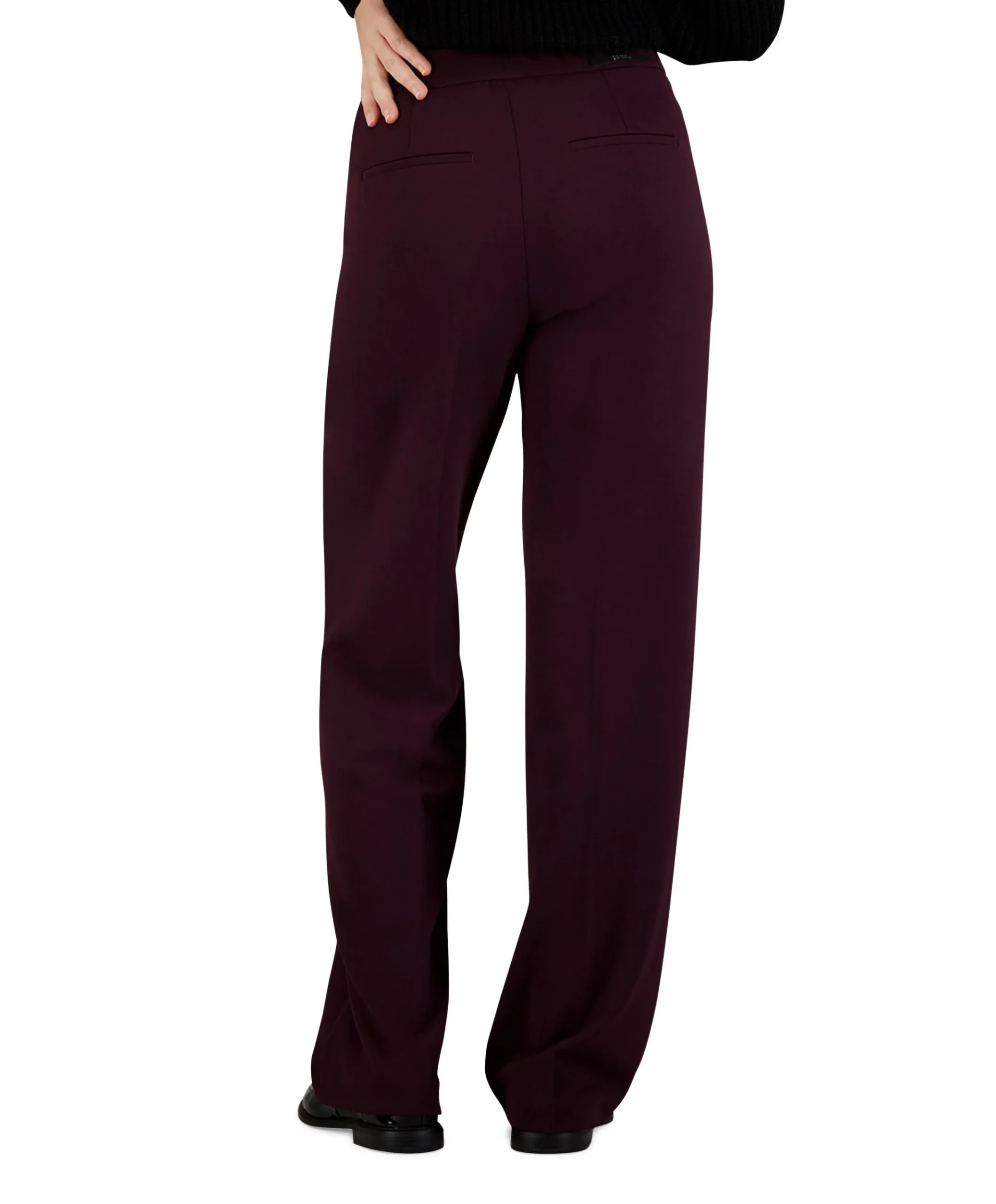Wide leg Feminine dames broek bordeaux