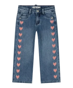 Wide Leg meisjes broek blauw
