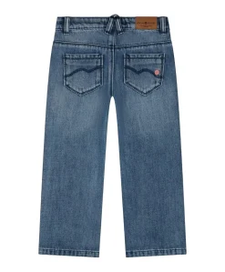Wide Leg meisjes broek blauw