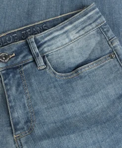 Wide Straight Fit Blue Jeans meisjes jeans blauw