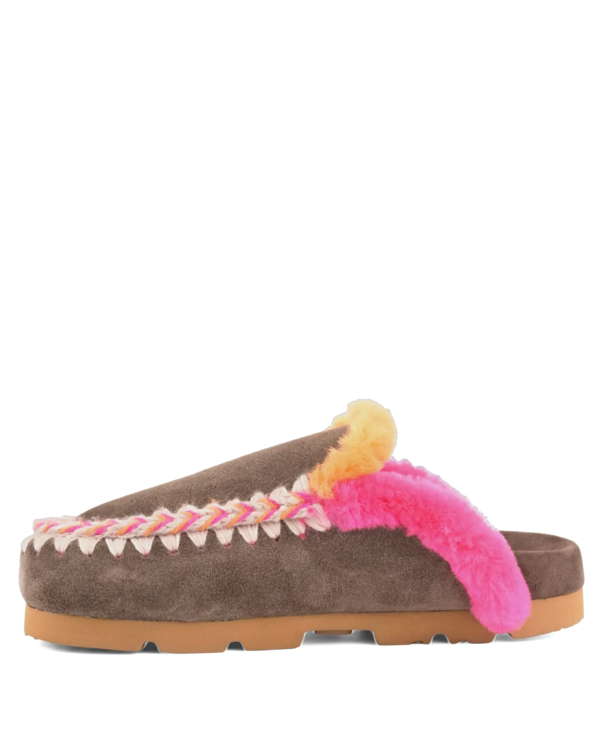 Winter bio overstitching dames clogs bruin