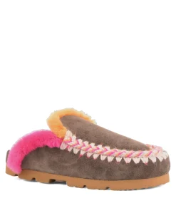 Winter bio overstitching dames clogs bruin