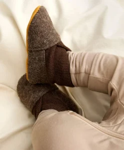 Wool Rib uniseks pantoffels bruin