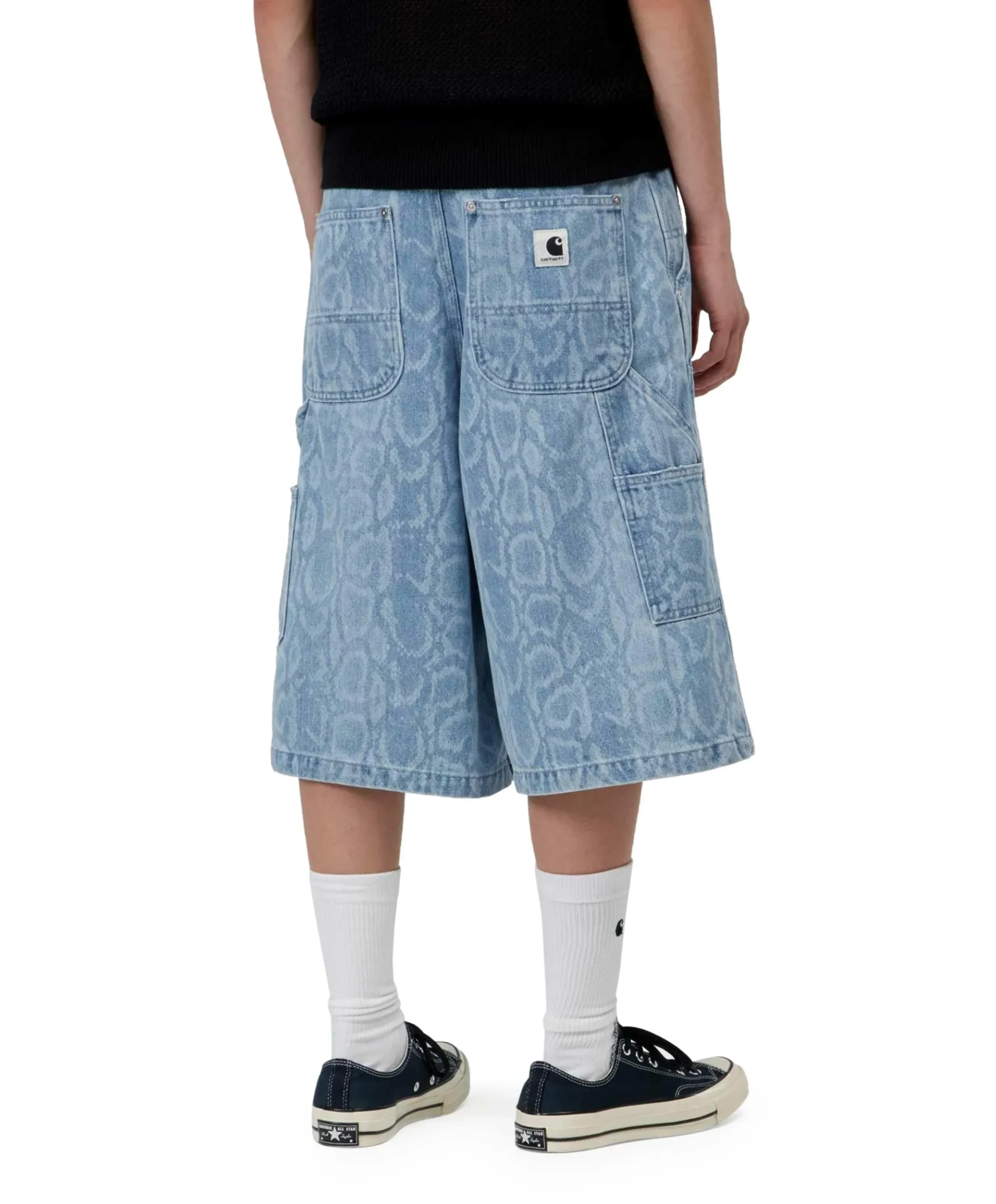 W Snake Nixon Double Knee dames jorts blauw