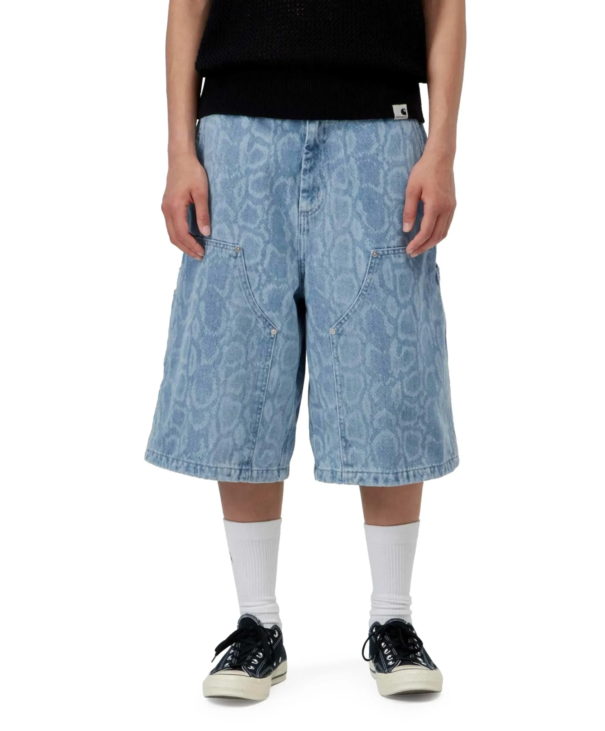W Snake Nixon Double Knee dames jorts blauw