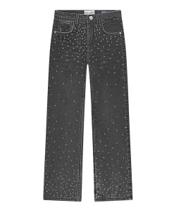 YARA Den. Blue Used jeans zwart
