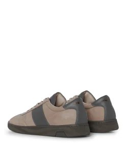 ZACK NUB LTHR heren sneakers beige