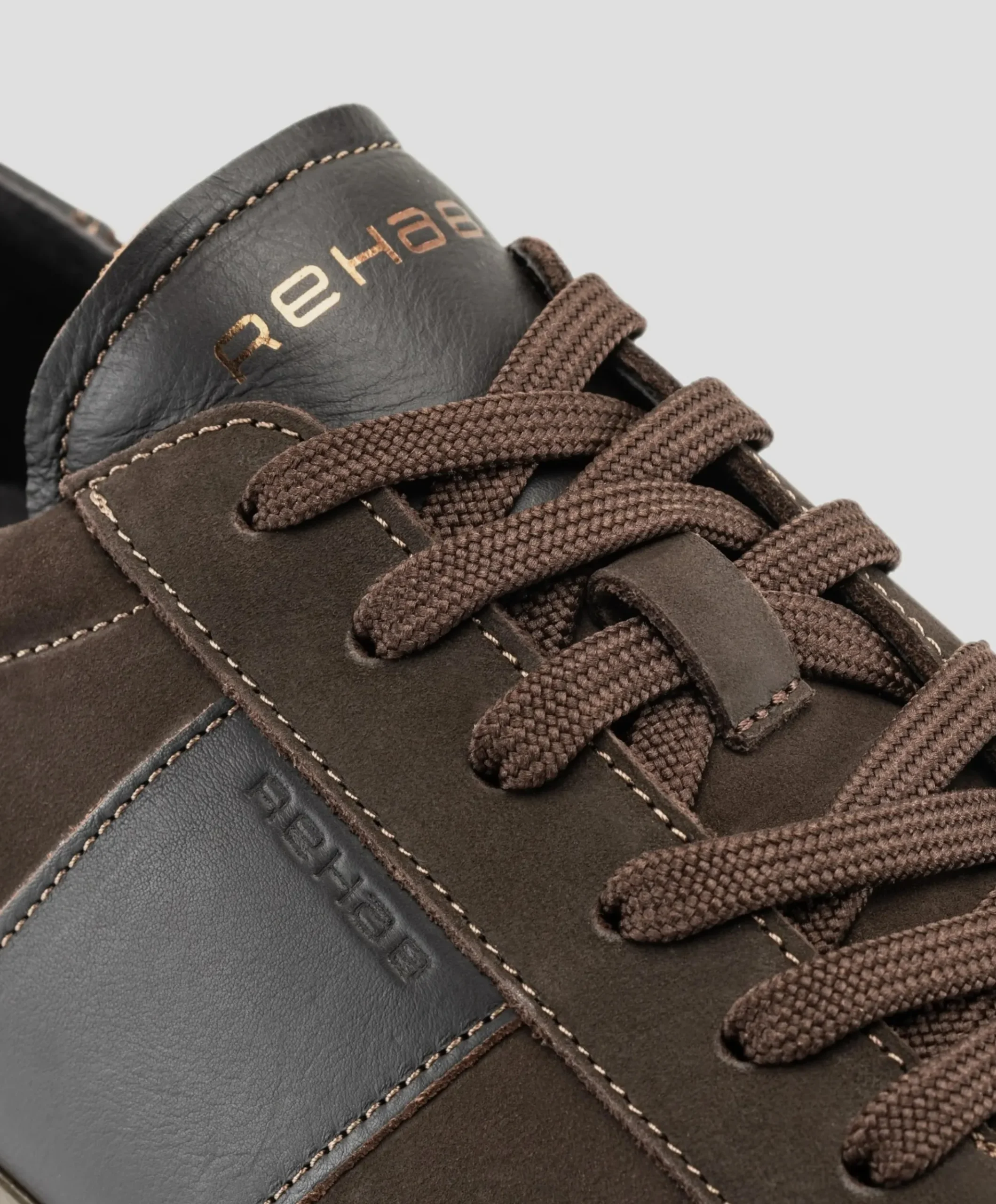 ZACK NUB LTHR heren sneakers bruin